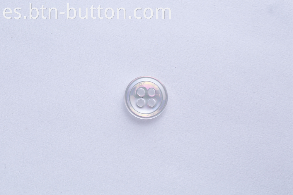 Resin colored buttons for shirts